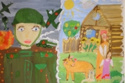 Украинские дети рисуют отцов на войне